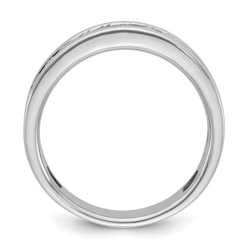 IBGoodman 14k White Gold Men's Polished Square 11-Stone Ring Mounting — alternate view