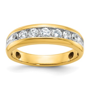 IB Goodman 14k Polished 7-stone Mens Ring Mounting