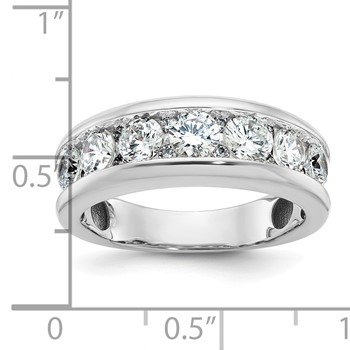 IBGoodman 14k White Gold Men's Polished 1 1/5 Carat AA Quality Diamond Ring — alternate view