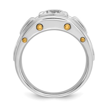 14k Two-tone IBGoodman Men's Diamond Ring Mounting — alternate view