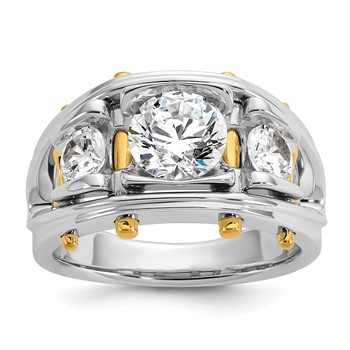 14k Two-tone IBGoodman Men's Diamond Ring Mounting