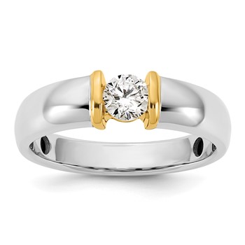 IBGoodman 14k Two-Tone Men's Wedding Band Mounting