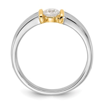 IB Goodman 14k Two-tone 1/2 carat Mens Wedding Band — alternate view