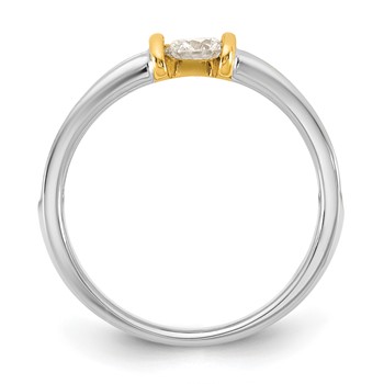 IB Goodman 14k Two-tone 1/3 carat Ladies Wedding Band — alternate view