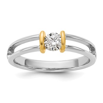 IBGoodman 14k Two-Tone Ladies Wedding Band Mounting