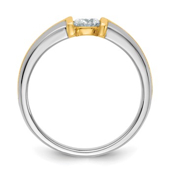 IB Goodman 14k Two-tone 1/2 carat Mens Wedding Band — alternate view