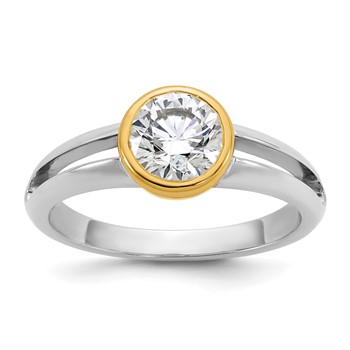 IBGoodman 14k Two-Tone Ladies Wedding Band Mounting