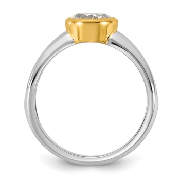 IBGoodman 14k Two-Tone 1 carat Lab Grown Diamond VS/SI+ G+ Complete Ladies Wedding Band — alternate view