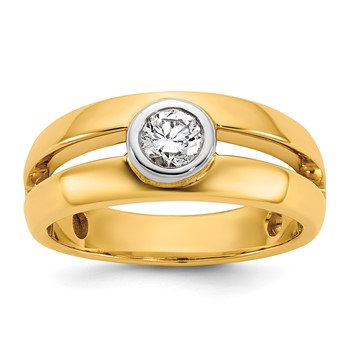 IBGoodman 14k Two-Tone Ladies Wedding Band Mounting