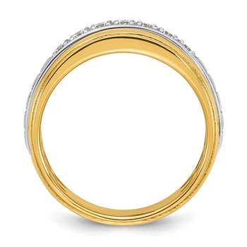 14ktt IB Goodman Mens Satin Complete 7-Stone 3/8ct Diamond Ring — alternate view