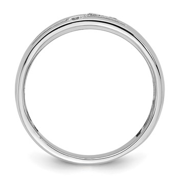 14kw IB Goodman Mens Polished 3-Stone Diamond Ring Mounting — alternate view