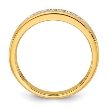 14ky IB Goodman Mens Polished 5-Stone Diamond Ring Mounting — alternate view