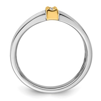 14ktt IB Goodman Mens Polished 5-Stone Diamond Ring Mounting — alternate view