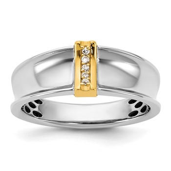 14ktt IB Goodman Mens Polished 5-Stone Diamond Ring Mounting