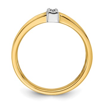 14ktt IB Goodman Mens Polished Complete 5-Stone 1/20ct Diamond Ring — alternate view