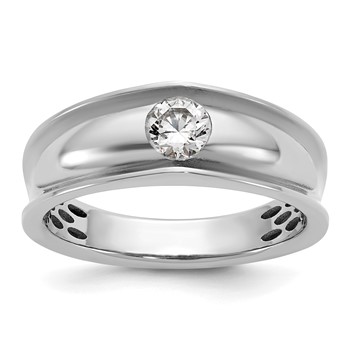14kw IB Goodman Mens Polished Complete 1/2ct Diamond Ring