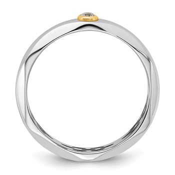 14ktt IB Goodman Mens Polished Diamond Band Ring Mounting — alternate view