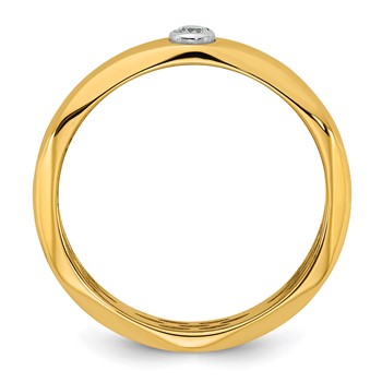 14ktt IB Goodman Mens Polished Diamond Band Ring Mounting — alternate view