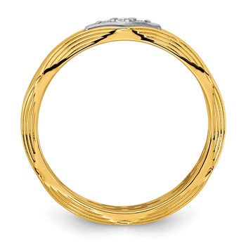 14ktt IB Goodman Mens 3-Stone Diamond Ring Mounting — alternate view