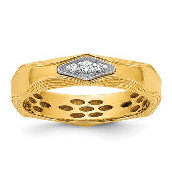 14ktt IB Goodman Mens 3-Stone Diamond Ring Mounting