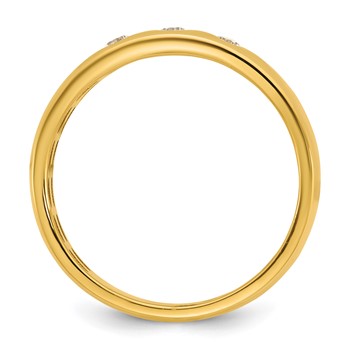 14ky IB Goodman Mens Polished 3-Stone Diamond Ring Mounting — alternate view