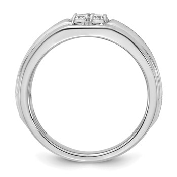 14kw IB Goodman Mens Polished 4-Stone Diamond Ring Mounting — alternate view