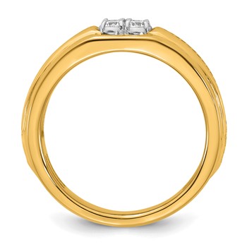 14ktt IB Goodman Mens Polished 4-Stone Diamond Ring Mounting — alternate view