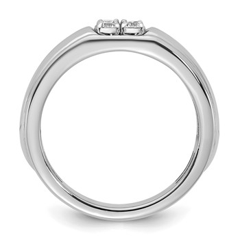 14kw IB Goodman Mens Polished 4-Stone Diamond Ring Mounting — alternate view