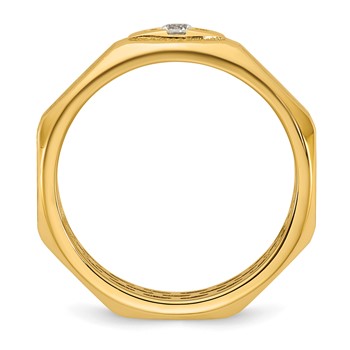 14ky IB Goodman Mens Satin Diamond Ring Mounting — alternate view