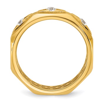 14ky IB Goodman Mens Satin Diamond Ring Mounting — alternate view