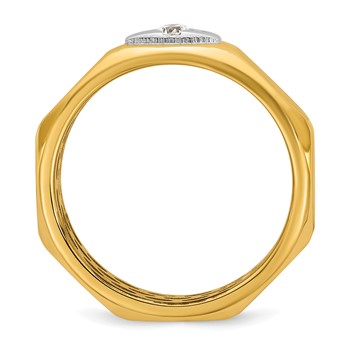 14ktt IB Goodman Mens Satin Complete 1/10ct Diamond Ring — alternate view