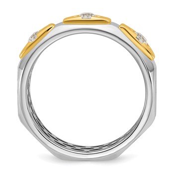 14ktt IB Goodman Mens Satin Diamond Ring Mounting — alternate view