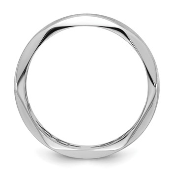 14k White Gold IB Goodman Mens Satin 4.7mm Ring — alternate view