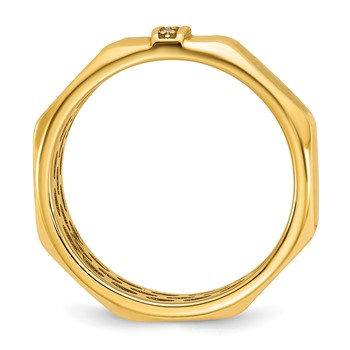 14ky IB Goodman Mens Satin Complete .03ct Diamond Ring — alternate view