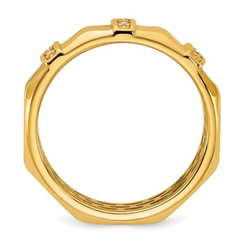 14ky IB Goodman Mens Satin Complete 1/15ct Diamond Ring — alternate view