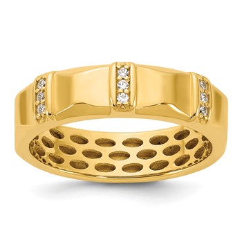 14ky IB Goodman Mens Satin Complete 1/15ct Diamond Ring