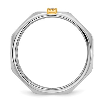 14ktt IB Goodman Mens Satin Complete .03ct Diamond Ring — alternate view