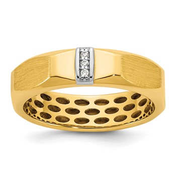 14ktt IB Goodman Mens Satin Diamond Ring Mounting