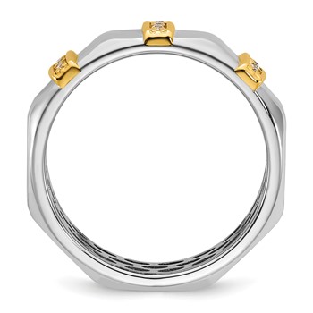 14ktt IB Goodman Mens Satin Complete 1/15ct Diamond Ring — alternate view