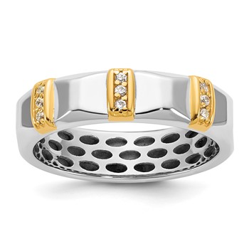 14ktt IB Goodman Mens Satin Complete 1/15ct Diamond Ring