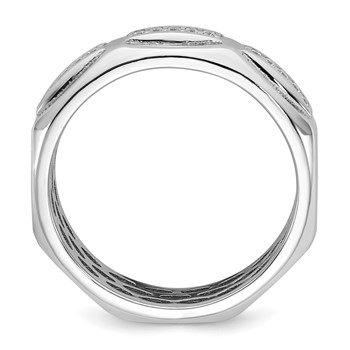 14kw IB Goodman Mens Satin Diamond Ring Mounting — alternate view