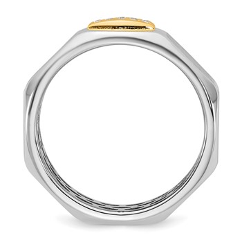 14ktt IB Goodman Mens Satin Diamond Ring Mounting — alternate view