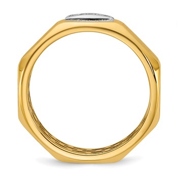 14ktt IB Goodman Mens Satin Complete 1/20ct Diamond Ring — alternate view