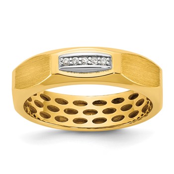 14ktt IB Goodman Mens Satin Complete 1/20ct Diamond Ring