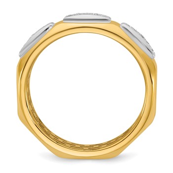 14ktt IB Goodman Mens Satin Complete 1/8ct Diamond Ring — alternate view