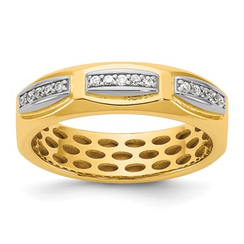 14ktt IB Goodman Mens Satin Complete 1/8ct Diamond Ring