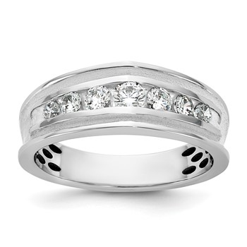 14kw IB Goodman Mens Polished 7-Stone Diamond Ring Mounting