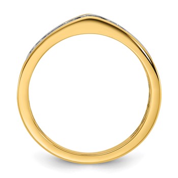 14ktt IB Goodman Mens Polished 7-Stone Diamond Ring Mounting — alternate view