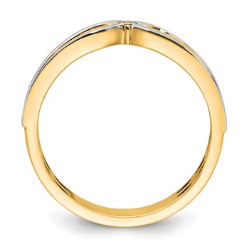 14ktt IB Goodman Mens Polished Complete 1/20ct Diamond Ring — alternate view