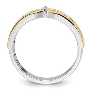 14ktt IB Goodman Mens Polished Diamond Ring Mounting — alternate view